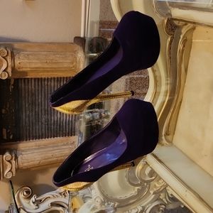 Purple and Gold Stiletos